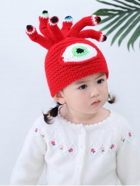 Big Kid's Alien Themed Knitted Hat